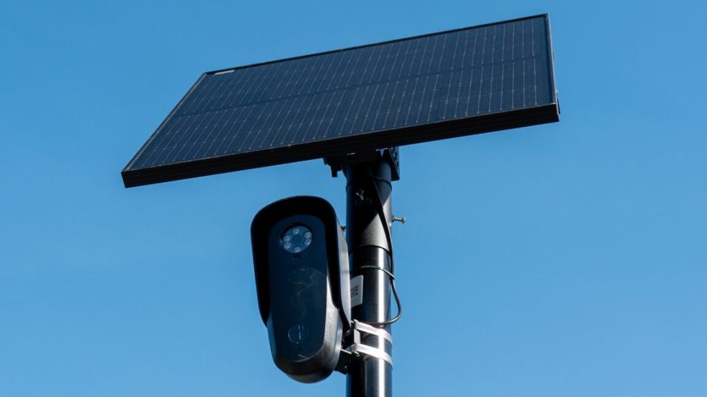 Flock license plate reader and camera with solar panel in Pleasant Hill, California on April 16, 2026. Credit: Getty Images | Smith Collection/Gado